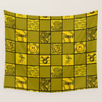 Taurus Checkered Print Wall Tapestry Gallery Image 4