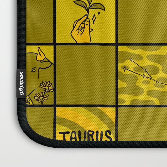 Taurus Checkered Print Laptop Sleeve Gallery Image 3