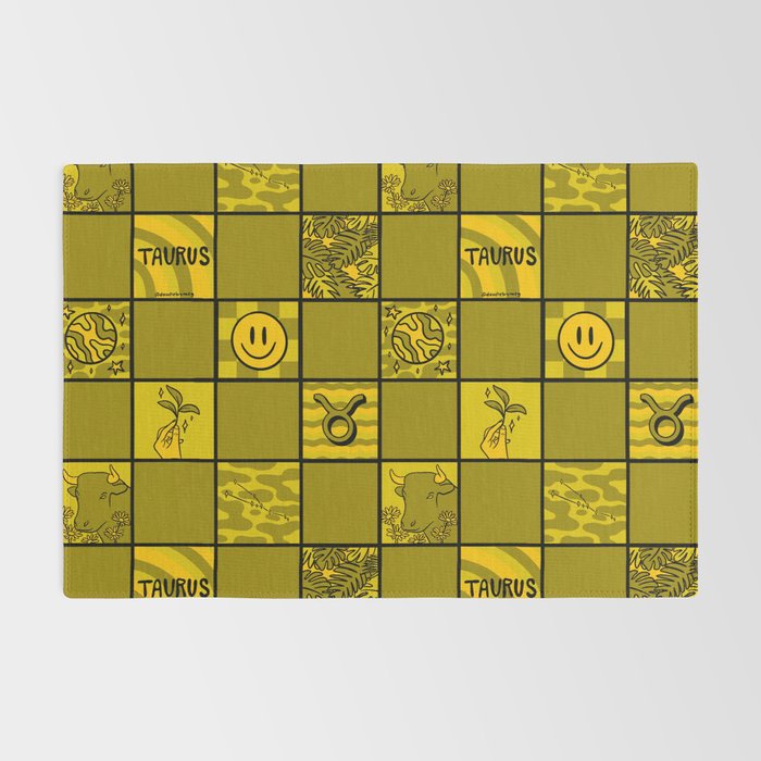 Taurus Checkered Print Rug Gallery Image 2
