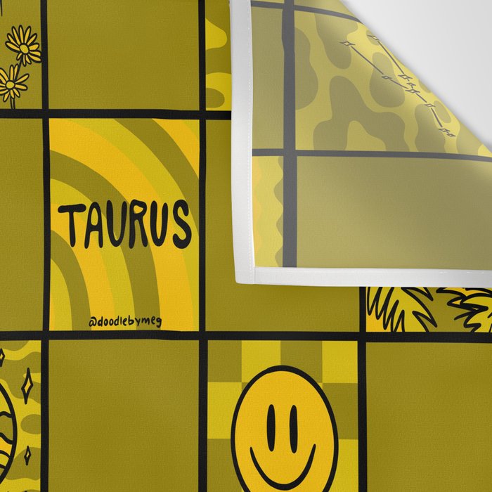 Taurus Checkered Print Wall Tapestry Gallery Image 3