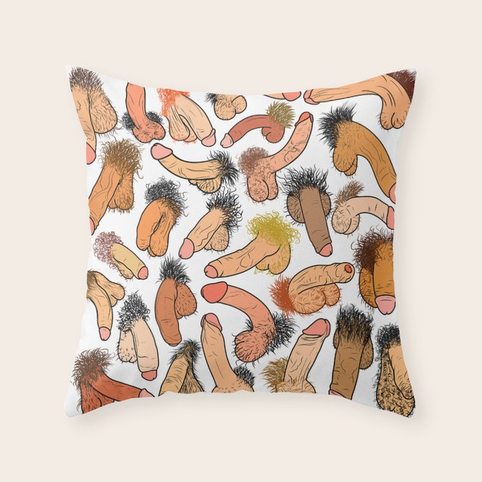 Weenies Peens Schlongs  Throw Pillow Gallery Image 6