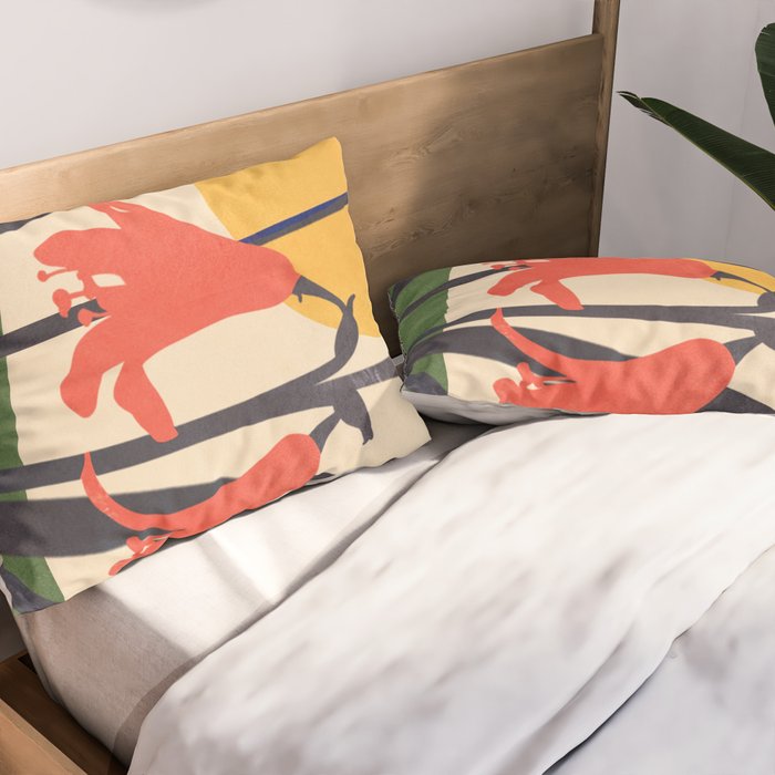 Colorful Bloomscape 2 Pillow Sham Gallery Image 2
