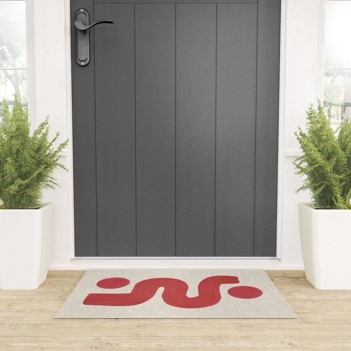 Double Red River Sun Welcome Mat Gallery Image 3