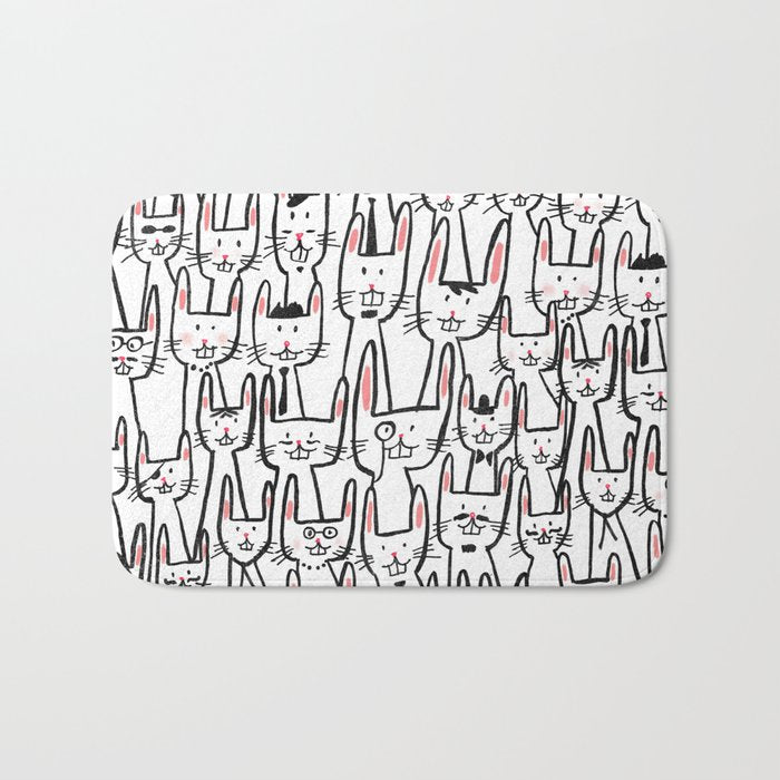 Bunny family Bath Mat Gallery Image 1