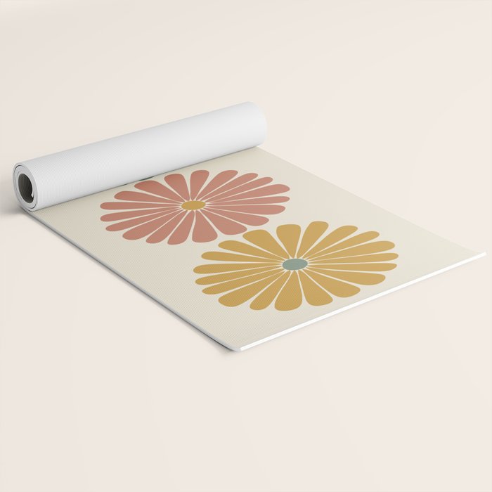 Retro Summer Daisies I Yoga Mat Gallery Image 2