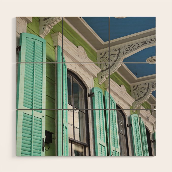 New Orleans Colorful Porch Wood Wall Art Gallery Image 1
