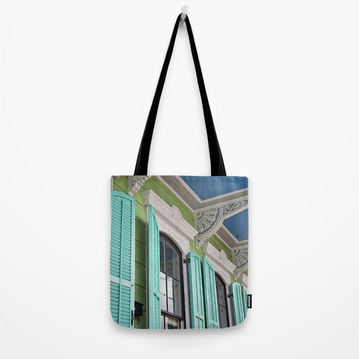New Orleans Colorful Porch Tote Bag Gallery Image 2