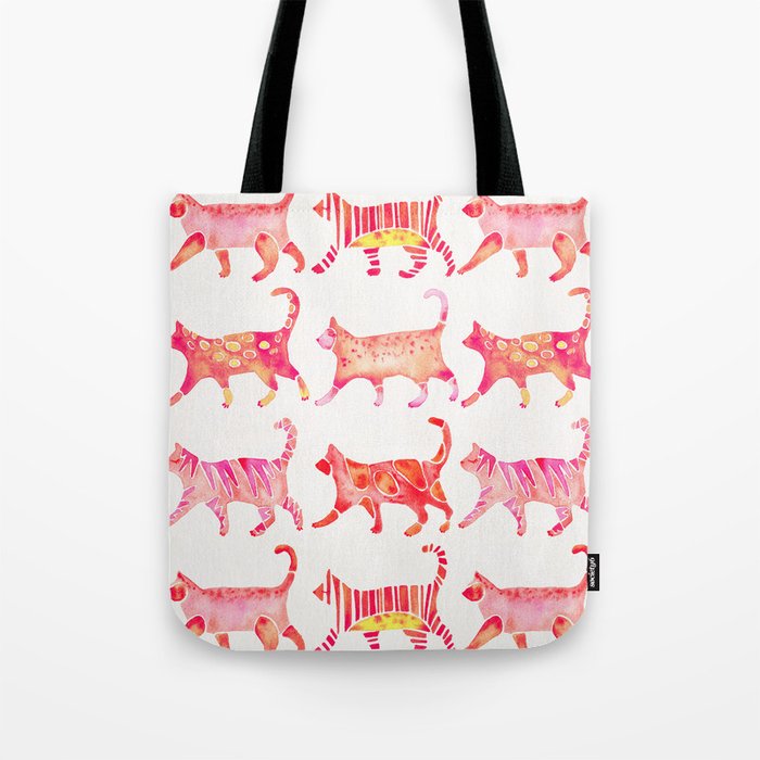 Cat Collection - Pink Palette Tote Bag Gallery Image 1