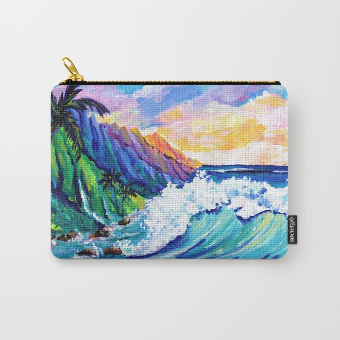 Tropical Na Pali Coast 2 Carry All Pouch Gallery Image 1