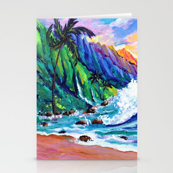 Tropical Na Pali Coast 2 Stationery Card Gallery Image 2