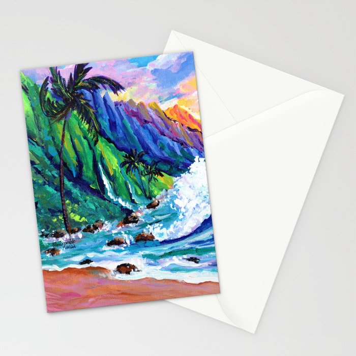 Tropical Na Pali Coast 2 Stationery Card Gallery Image 2
