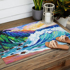 Tropical Na Pali Coast 2 Outdoor Rug Gallery Image 2