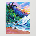 Tropical Na Pali Coast 2 Poster Gallery Image 4