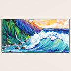 Tropical Na Pali Coast 2 Desk Mat Gallery Image 3
