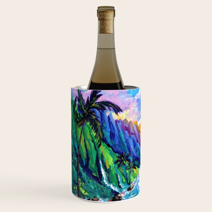 Tropical Na Pali Coast 2 Wine Chiller Gallery Image 2