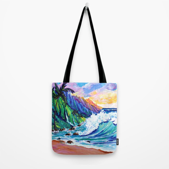Tropical Na Pali Coast 2 Tote Bag Gallery Image 2