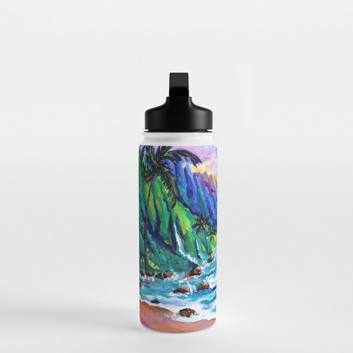 Tropical Na Pali Coast 2 Water Bottle Gallery Image 3