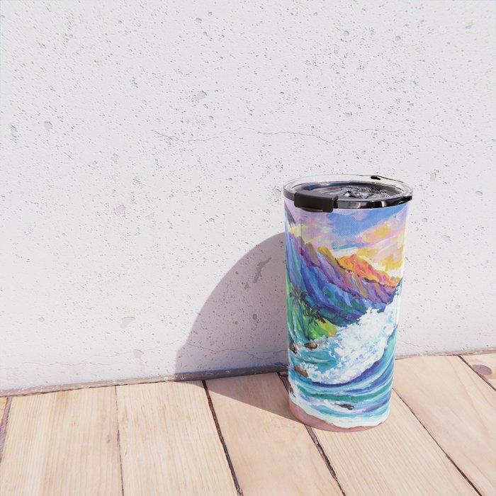 Tropical Na Pali Coast 2 Travel Mug Gallery Image 4