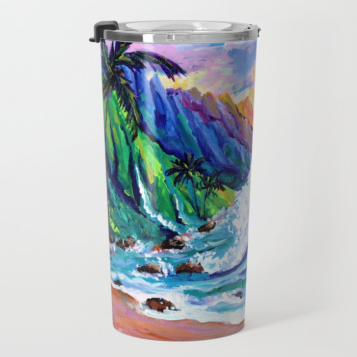 Tropical Na Pali Coast 2 Travel Mug Gallery Image 3