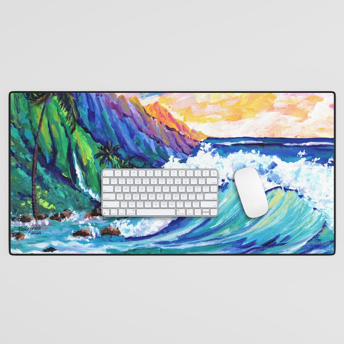 Tropical Na Pali Coast 2 Desk Mat Gallery Image 1