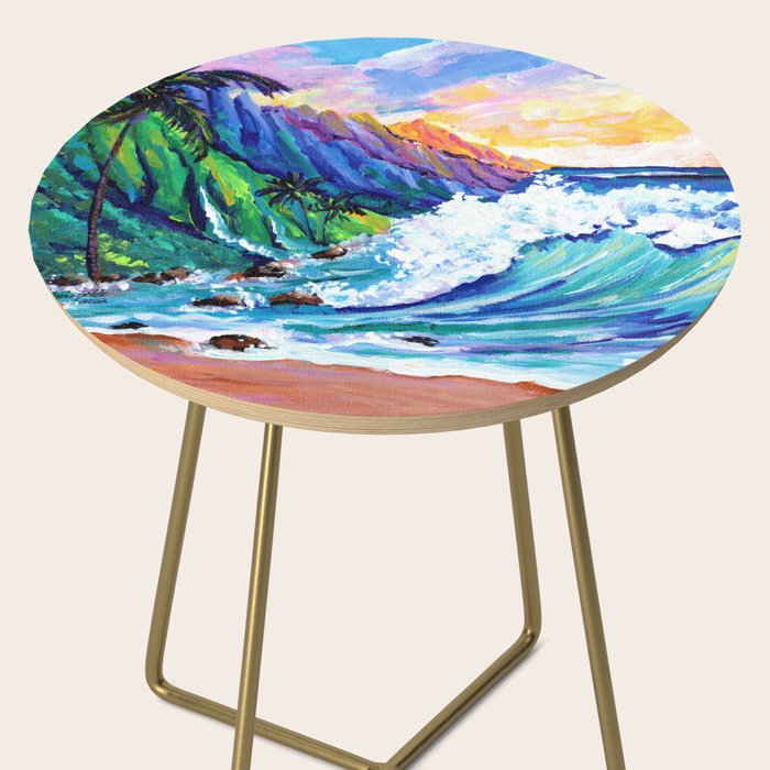 Tropical Na Pali Coast 2 Side Table Gallery Image 2