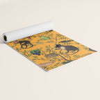 Vintage Chinoiserie Monkey Garden Party Yoga Mat Gallery Image 2
