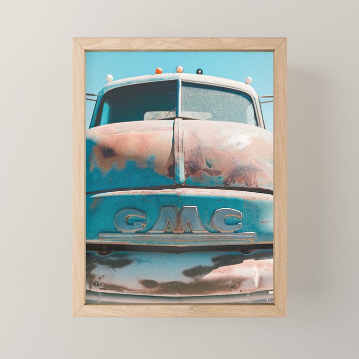 Vintage Truck in Joshua Tree Mini Art Print Gallery Image 1