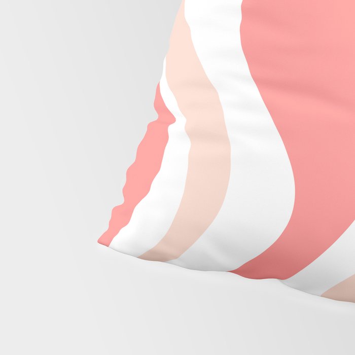Liquid Swirl Retro Abstract Pattern in Blush Pink and White Pillow Sham Gallery Image 4
