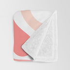 Liquid Swirl Retro Abstract Pattern in Blush Pink and White Throw Blanket Gallery Image 3