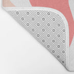Liquid Swirl Retro Abstract Pattern in Blush Pink and White Bath Mat Gallery Image 2
