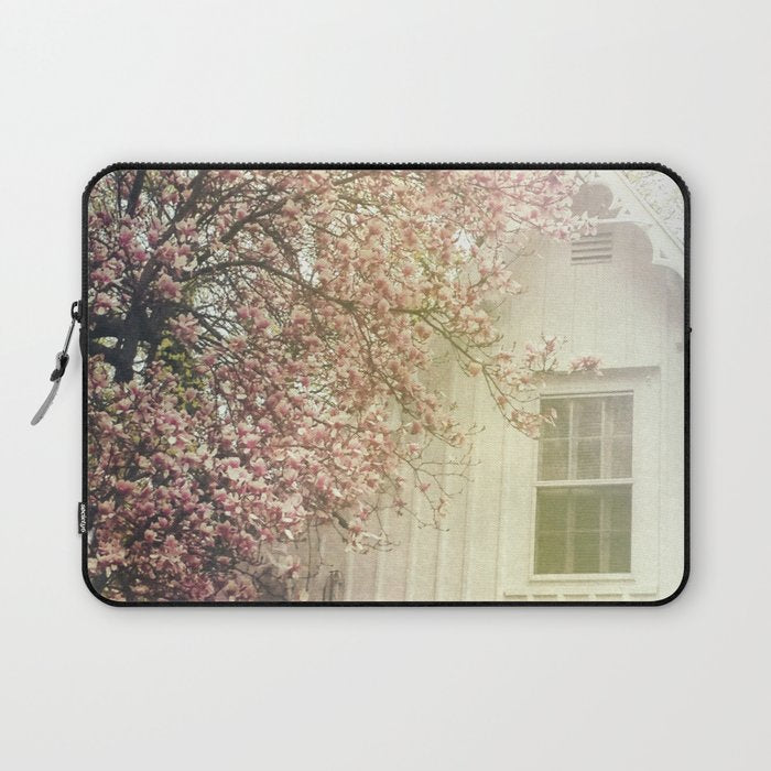 Cottage and Magnolias Laptop Sleeve Gallery Image 1