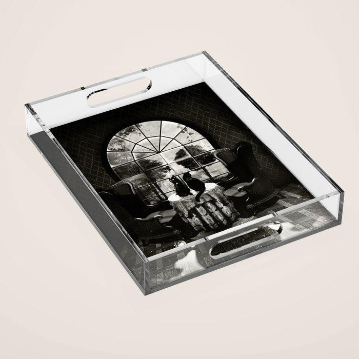 Room Skull B&W Acrylic Tray Gallery Image 1
