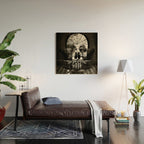 Room Skull B&W Wood Wall Art Gallery Image 2