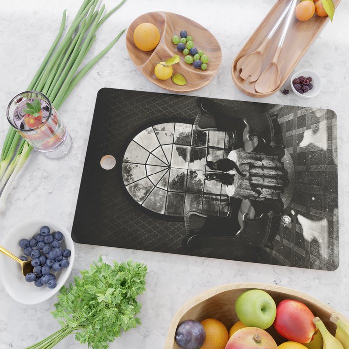 Room Skull B&W Cutting Board Gallery Image 2