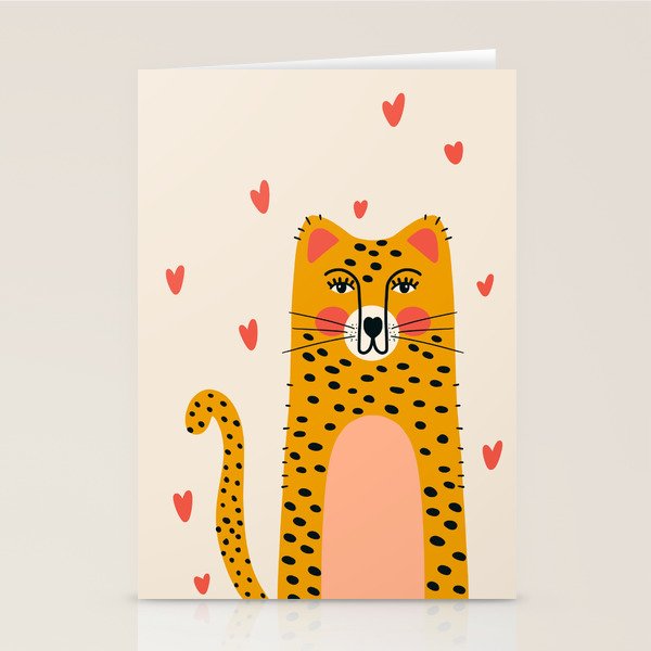 Cheetah Love Stationery Card Gallery Image 2