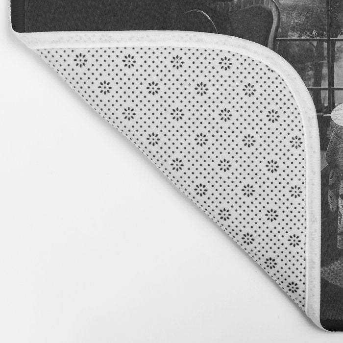 Room Skull B&W Bath Mat Gallery Image 2