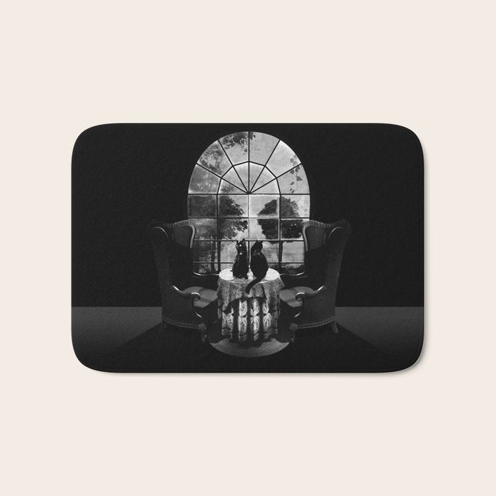 Room Skull B&W Bath Mat Gallery Image 1