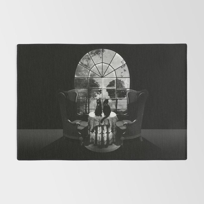 Room Skull B&W Rug Gallery Image 2