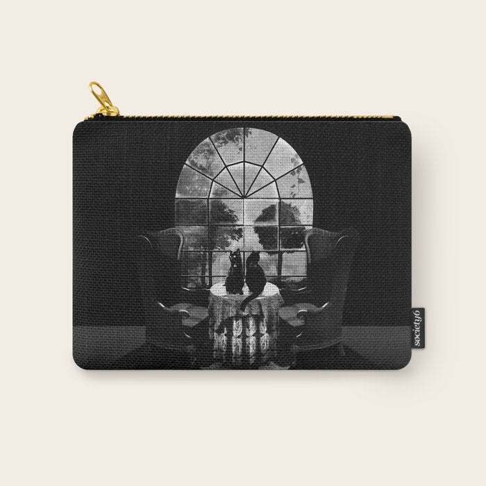 Room Skull B&W Carry All Pouch Gallery Image 1