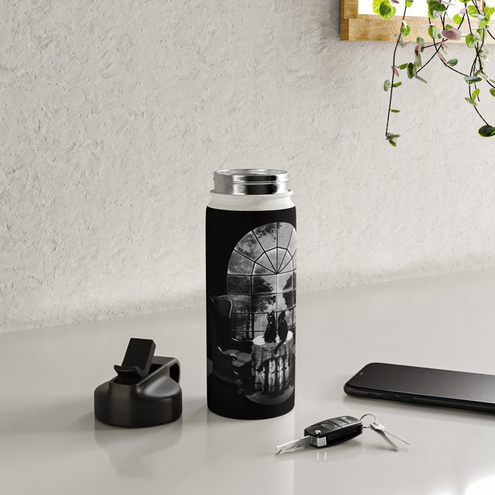 Room Skull B&W Water Bottle Gallery Image 4