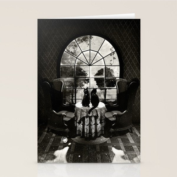 Room Skull B&W Stationery Card Gallery Image 2