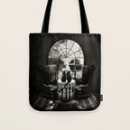 Room Skull B&W Tote Bag Gallery Image 1