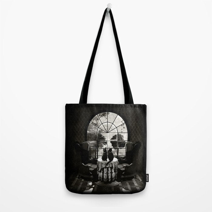 Room Skull B&W Tote Bag Gallery Image 2