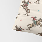 Cowboy Rodeo Bucking Bronco and Stars Pillow Sham Gallery Image 4