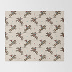Cowboy Rodeo Bucking Bronco and Stars Throw Blanket Gallery Image 2