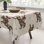 Cowboy Rodeo Bucking Bronco and Stars Tablecloth Gallery Image 3
