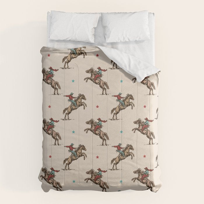 Cowboy Rodeo Bucking Bronco and Stars Comforter Gallery Image 6