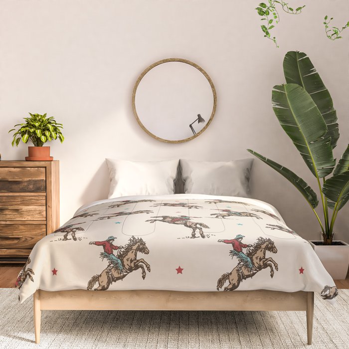 Cowboy Rodeo Bucking Bronco and Stars Comforter Gallery Image 3