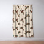 Cowboy Rodeo Bucking Bronco and Stars Window Curtain Gallery Image 3