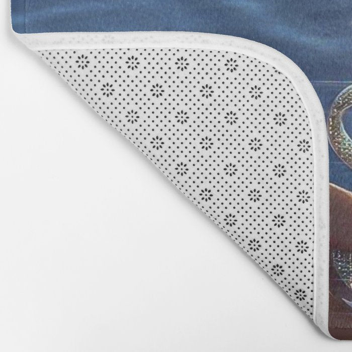 TAKE A BREAK | blue | cup | summer | glitter | sunshine | vacation | morning | coffee | aesthetic  Bath Mat Gallery Image 2